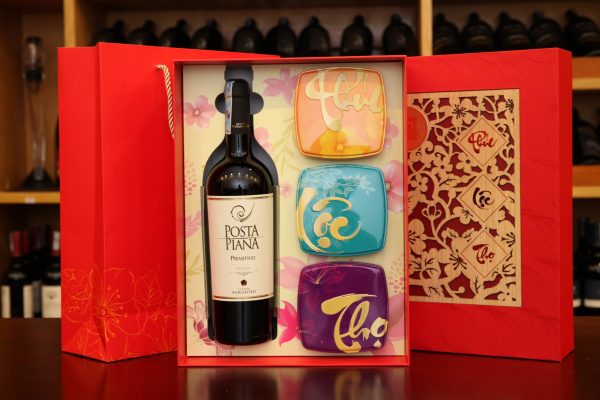 Hộp quà rượu vang Ý _ Posta Piana Salice Salentino Rosso Puglia