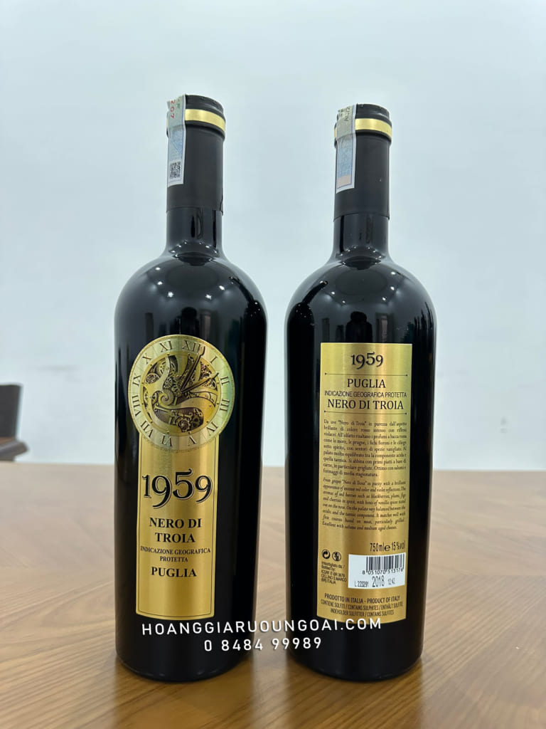 Rượu vang Ý 1959 Nero di Troia Puglia