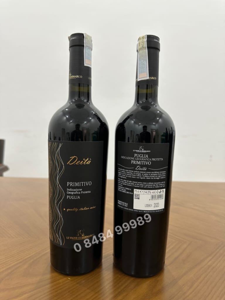 Rượu vang Deità Primitivo Puglia