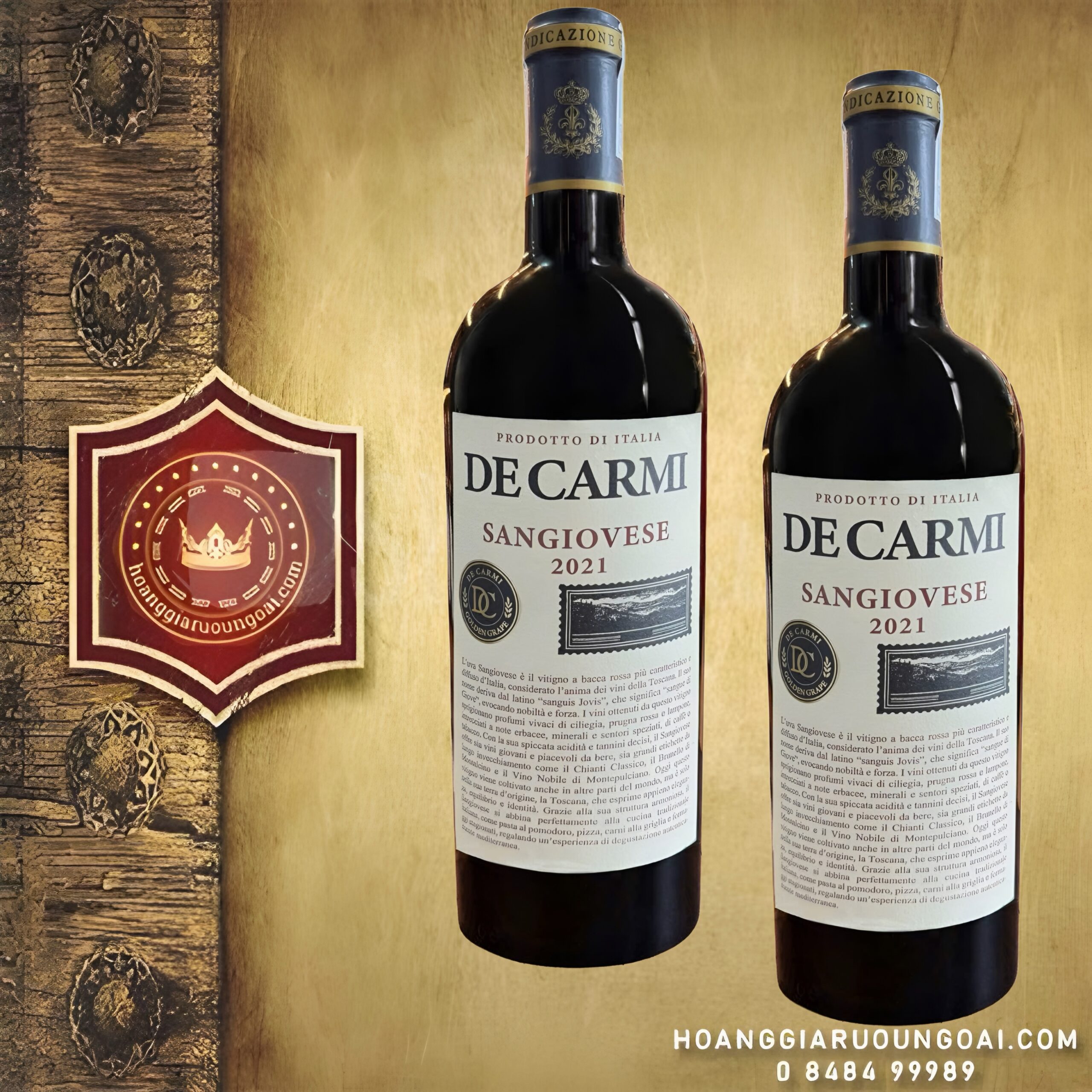 Rượu vang Ý De Carmi Sangiovese
