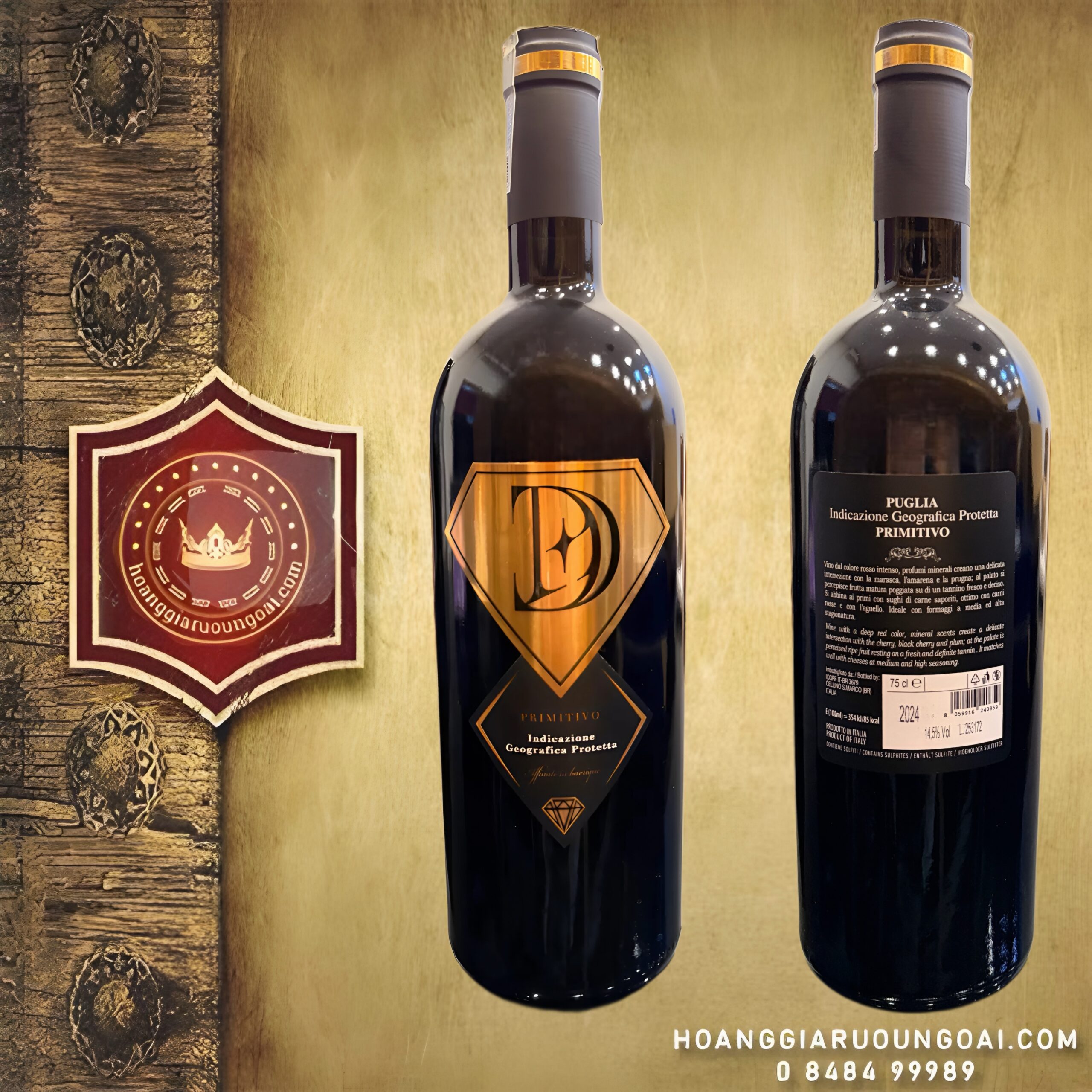 Rượu vang Ý D Primitivo